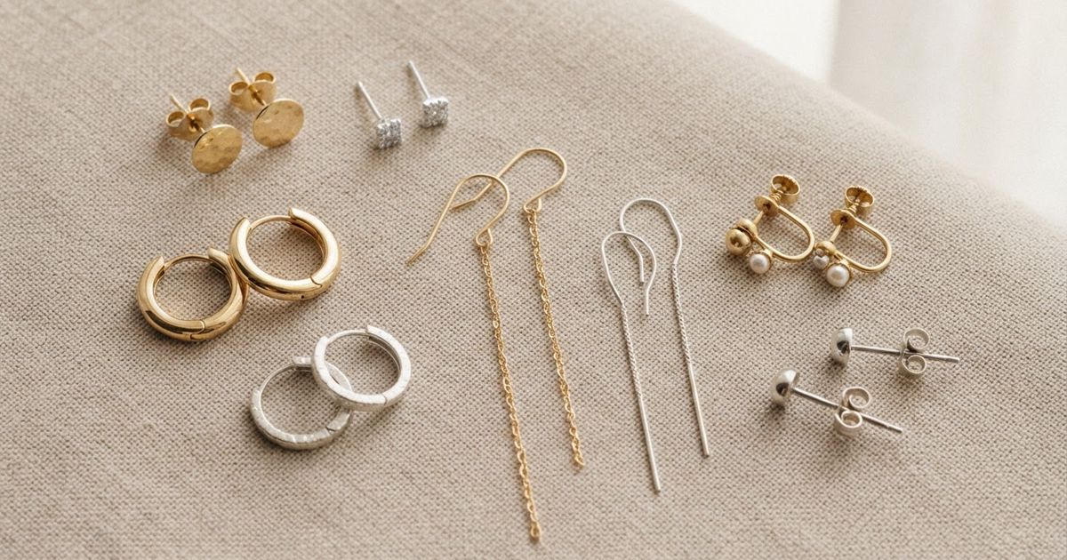 Jak vybrat zapínání u náušnic: puzeta, kruh, francouzské a šroubovací