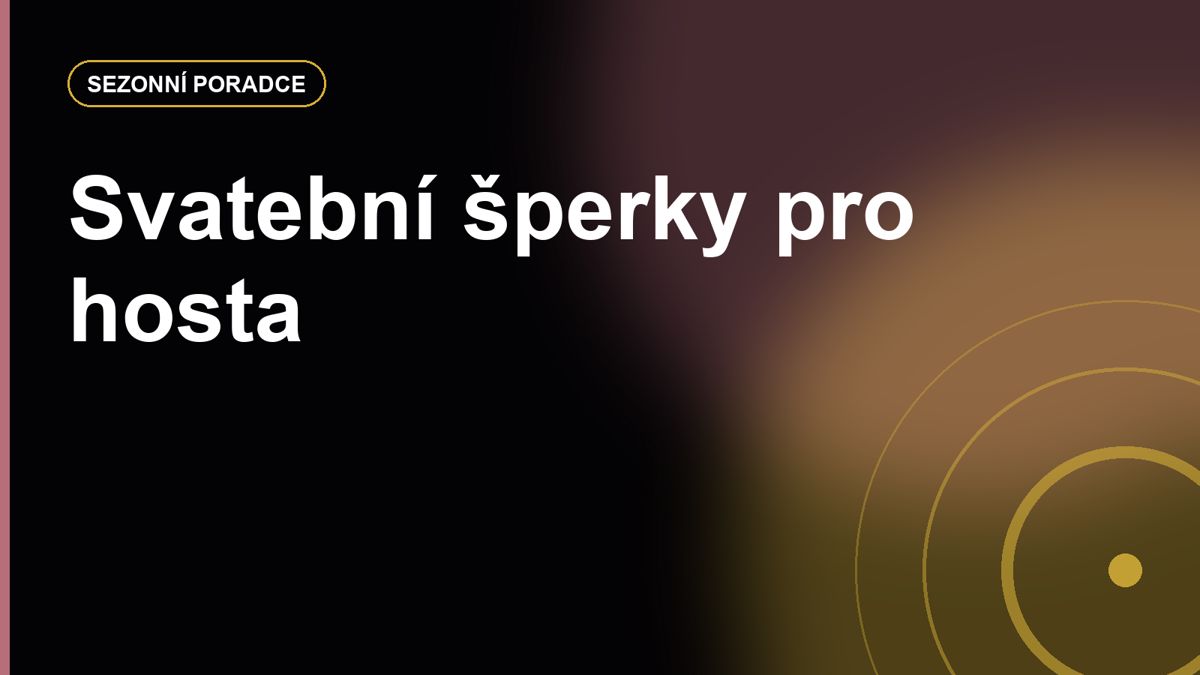 Svatební šperky pro hosta: co se hodí k šatům a co už patří nevěstě